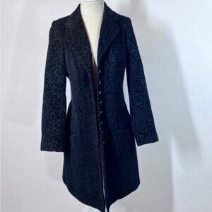 Wah Marker Limited Edition Coat Black Brocade Velvet Frock Coat Steampunk